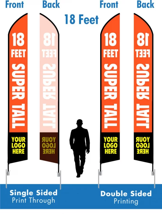 Deluxe 18 Ft Super Tall Feather Flag Kit