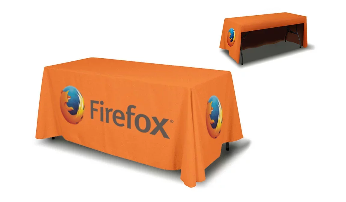Custom Printed Fabric Table Throw Cover – 6ft or 8ft