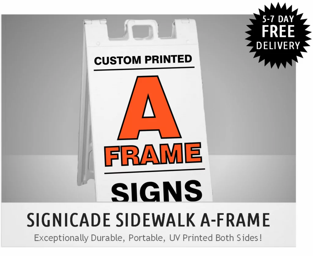 Sidewalk A-Frame Sandwich Board Sign – 3ft x 2ft