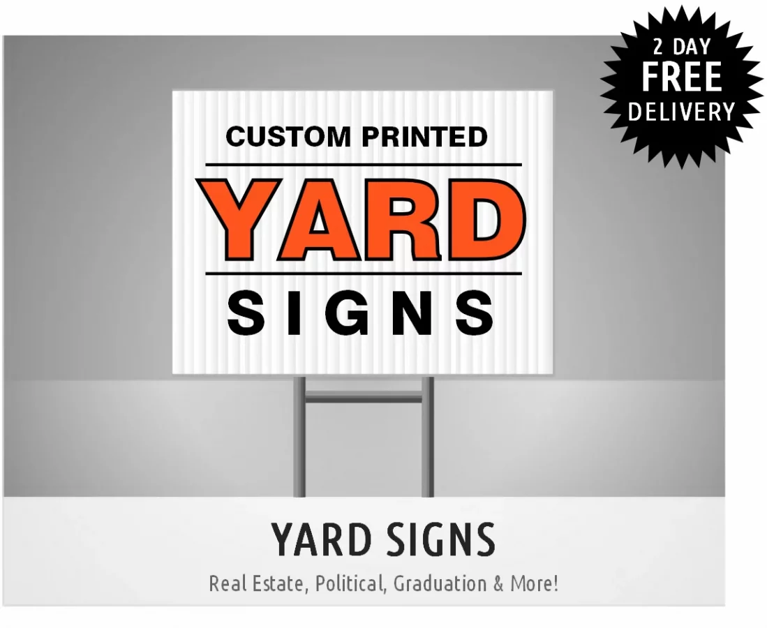 Custom Corrugated Plastic Yard Signs - Set of 12 (16" x 24")